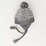 Huggalugs Earflap Beanie lined w/ Fleece - Marled Grey - Let Them Be Little, A Baby & Children's Boutique