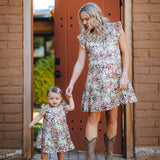 Pink Chicken Women's Kalani Dress - Watercolor Brush - Let Them Be Little, A Baby & Children's Clothing Boutique