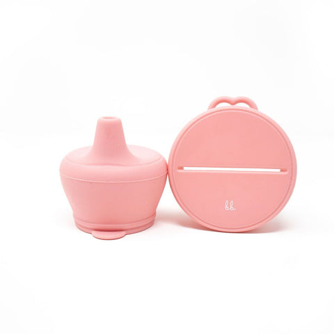 Baby Bar by Three Hearts Silicone Snack & Sippy Lid Set - Dusty Rose - Let Them Be Little, A Baby & Children's Boutique