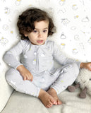 Bellabu Bear Convertible Footie - Constellation Grey - Let Them Be Little, A Baby & Children's Boutique