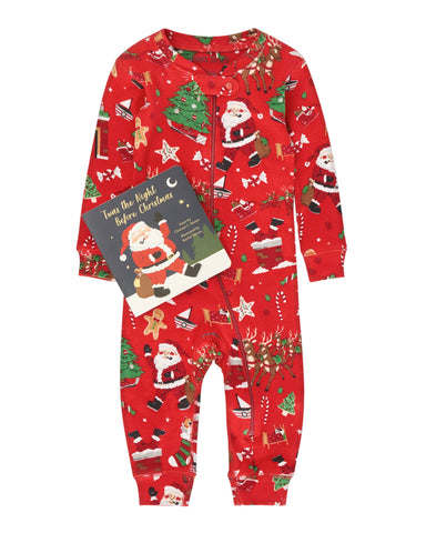 Books to Bed Infant Zip Coverall Board Book Set - Twas the Night Before Christmas - Let Them Be Little, A Baby & Children's Clothing Boutique