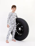 Baby Noomie 2 Piece Long Sleeve PJ Set - Big Foot Cars - Let Them Be Little, A Baby & Children's Clothing Boutique