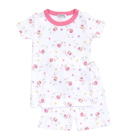 Magnolia Baby Short Sleeve w/ shorts PJ Set - Lalala Llama - Let Them Be Little, A Baby & Children's Clothing Boutique
