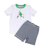 Magnolia Baby Applique Shorts Set - Fishing Day - Let Them Be Little, A Baby & Children's Clothing Boutique