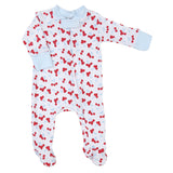Magnolia Baby Printed Zipper Footie - Sweet Cherries - Let Them Be Little, A Baby & Children's Clothing Boutique