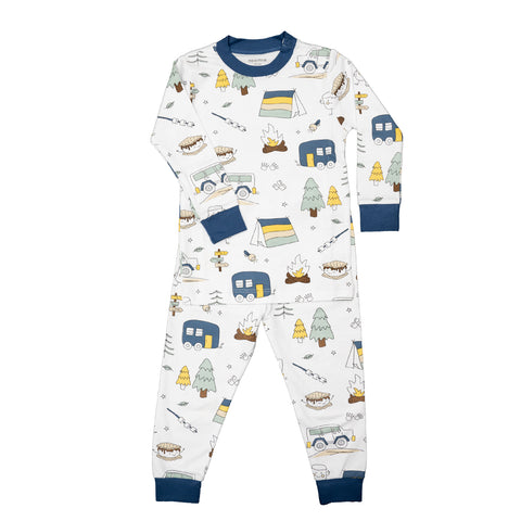 Baby Noomie 2 Piece Long Sleeve PJ Set - Blue Camping - Let Them Be Little, A Baby & Children's Clothing Boutique