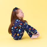 Macaron + Me Ruffle Sleeve Toddler PJ Set - Peaceful Planets - Let Them Be Little, A Baby & Children's Clothing Boutique