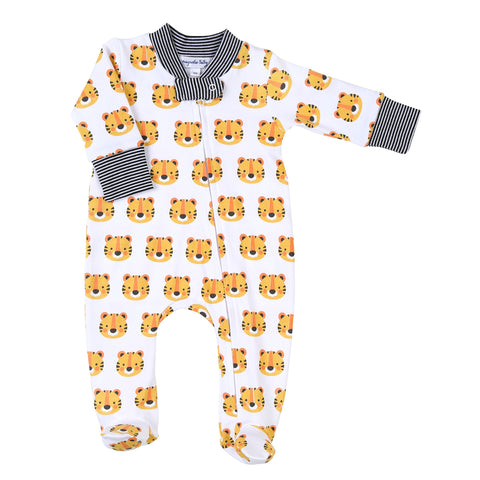 Magnolia Baby Printed Zipper Footie - Tiger - Let Them Be Little, A Baby & Children's Clothing Boutique