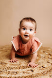 City Mouse Lace Flutter Sleeve Bubble Romper - Canyon - Let Them Be Little, A Baby & Children's Clothing Boutique