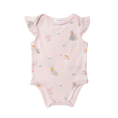 Angel Dear Ruffle Sleeve Bodysuit - Bunny Pink - Let Them Be Little, A Baby & Children's Clothing Boutique
