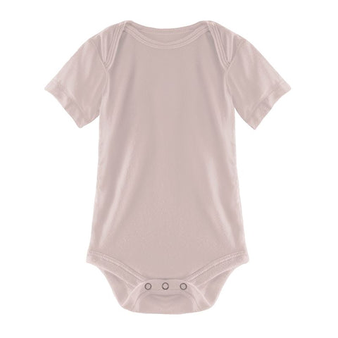 Kickee Pants Solid Short Sleeve One Piece - Baby Rose - Let Them Be Little, A Baby & Children's Clothing Boutique