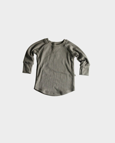 Babysprouts Long Sleeve Rib Top - Olive - Let Them Be Little, A Baby & Children's Clothing Boutique