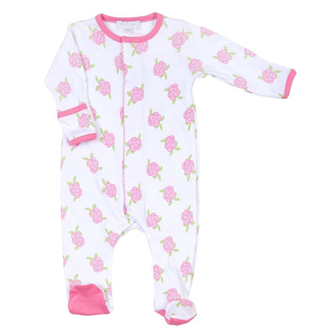 Magnolia Baby Printed Footie - Roses - Let Them Be Little, A Baby & Children's Boutique