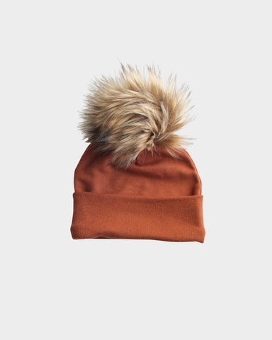 Babysprouts Pom Hat - Rust - Let Them Be Little, A Baby & Children's Clothing Boutique