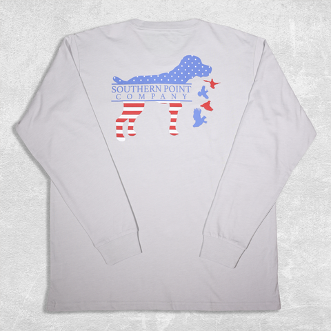 Southern Point Co. Long Sleeve Signature Tee - American Greyton - Let Them Be Little, A Baby & Children's Clothing Boutique