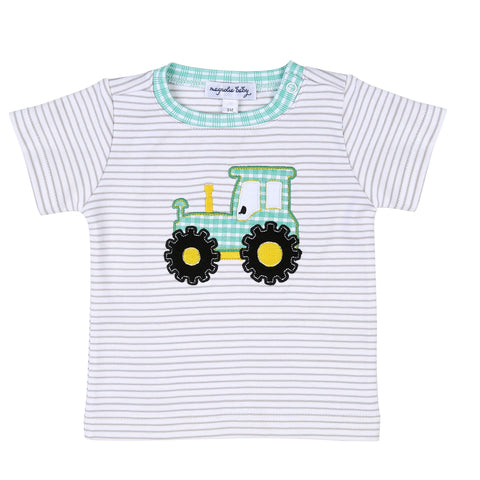 Magnolia Baby Applique Short Sleeve Tee - Tractor Time - Let Them Be Little, A Baby & Children's Clothing Boutique
