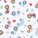 Magnolia Baby Zipped PJ Romper - Tremendous Tractors - Let Them Be Little, A Baby & Children's Clothing Boutique