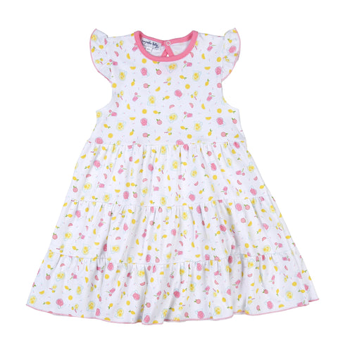 Magnolia Baby Printed Ruffle Flutter Sleeve Toddler Dress - Fresh Lemonade - Let Them Be Little, A Baby & Children's Clothing Boutique