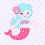 Magnolia Baby Zipped PJ Romper - Mermaid Applique - Let Them Be Little, A Baby & Children's Clothing Boutique